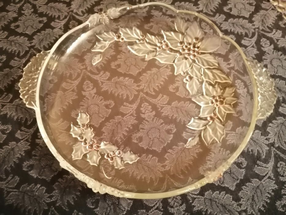 German Crystal Cake or Pudding Plate423054092021288962