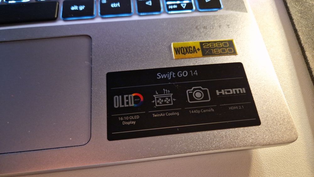 Laptop Acer Swift go 14 oled i5 16gb 512gb, nie macbook