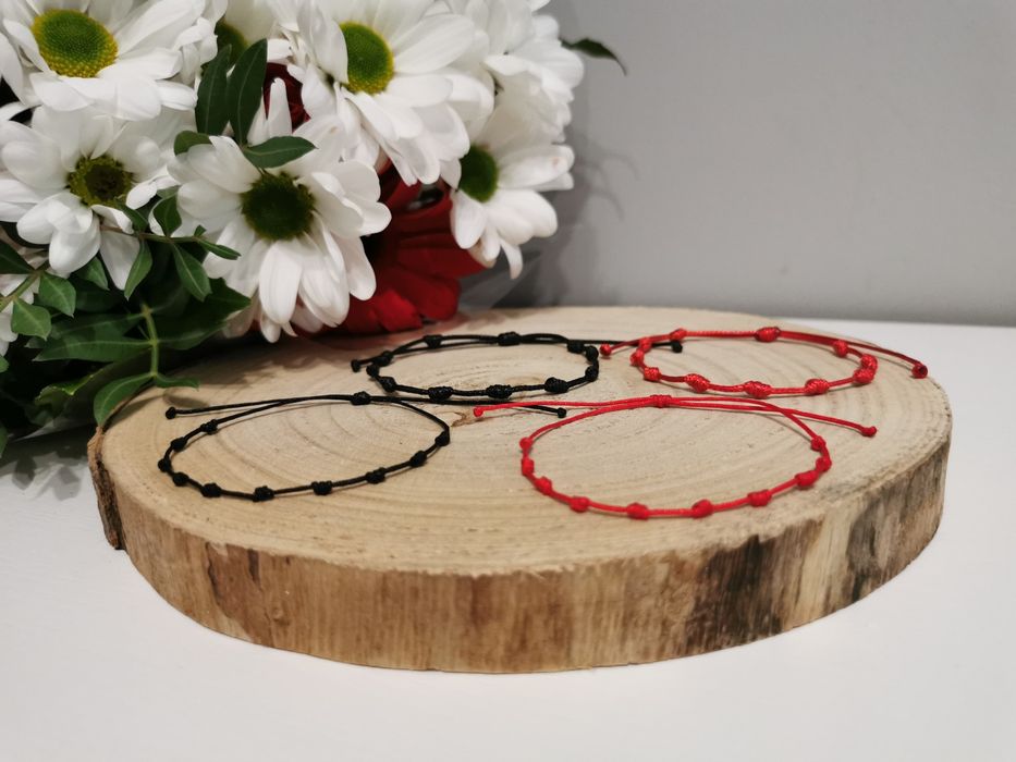 Bransoletka różaniec dziesiątka różańca różne kolory sznurek regulacja