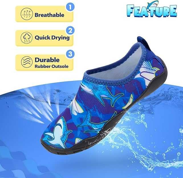 Szybkoschnące buty plażowe do wody dla dzieci