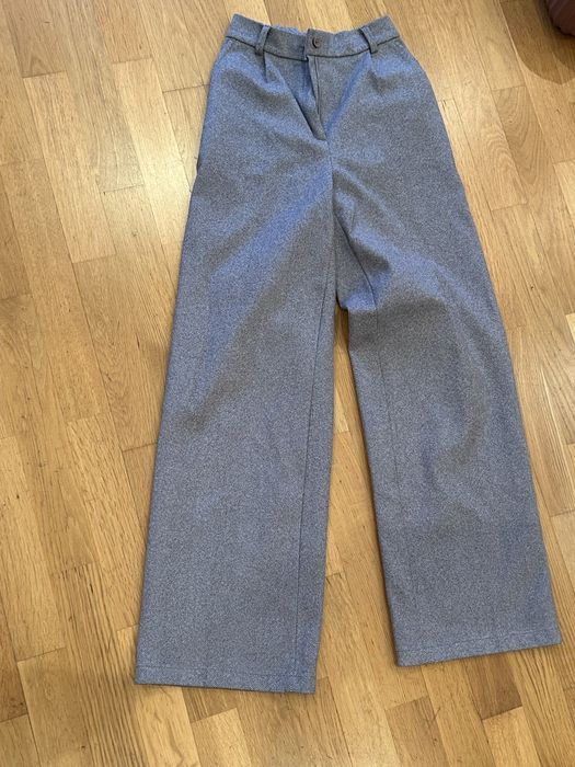 Теплий сірий костюм , штани палаццо wear me