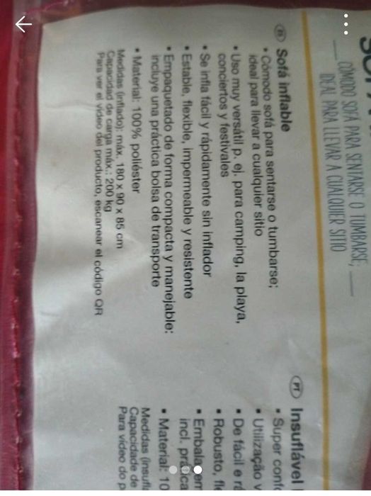 Colchão insuflável64584687646850122