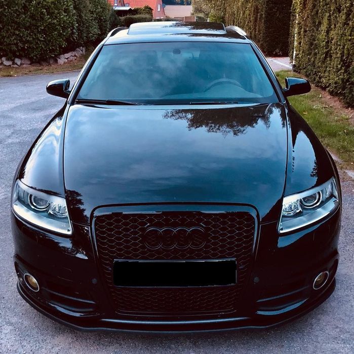 Audi A6 C6 Atrapa Chłodnicy Plaster Miodu Grill 04-12 Czarny Połysk