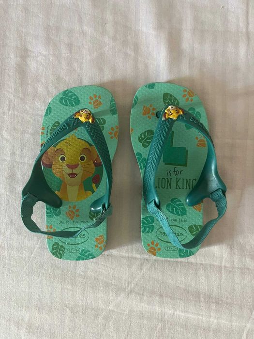 Chinelos Havaianas Rei Leão (Simba) com tira atrás, criança 25/26