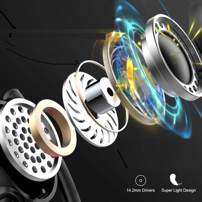 Drsaec i21 bezprzewodowe słuchawki bluetooth 5.3 sportowe 48h IPX7