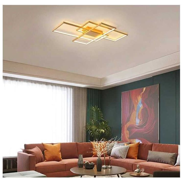 Nowoczesna lampa sufitowa ściemniana 50W kolor brązowy