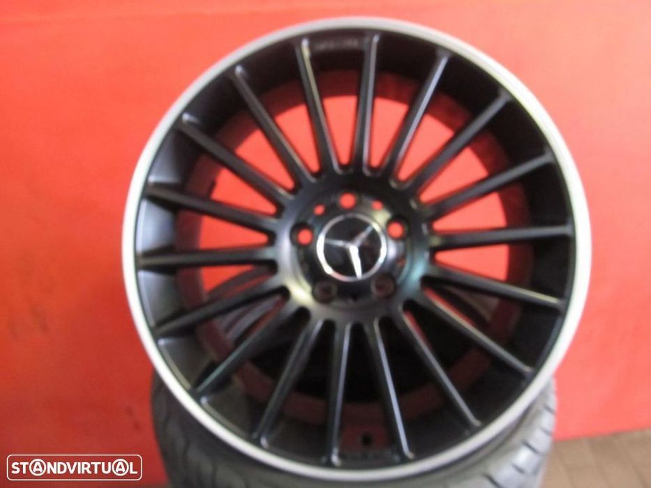 Jantes 18 NOVAS Mercedes AMG Pretas Polidas C/ pneus usados