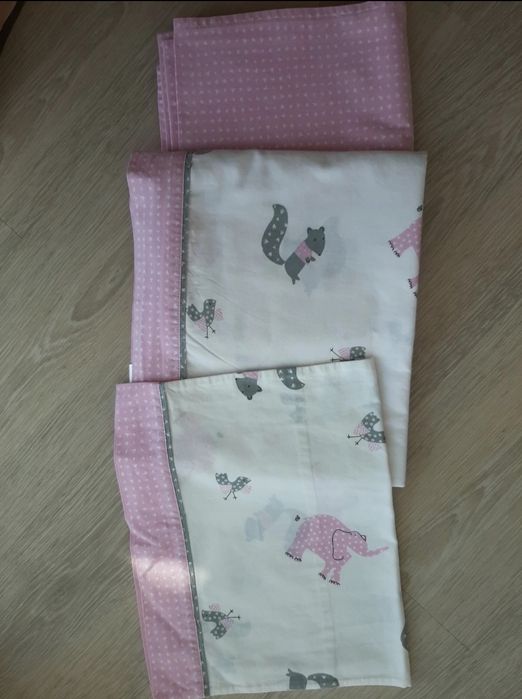 1 conjunto lençóis algodão + 2 lençóis de baixo para berço