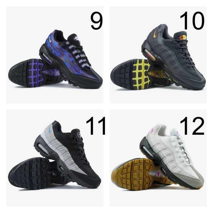 Nike Аір Макс 95 БЕЗ ПРЕДОПЛАТИ Чорні Білі Сірі Сині Черные Белые Серые Синие Эйр Макс наложка БЕЗ ПРЕДОПЛАТЫ Black White Grey Blue Nike Air Max 95