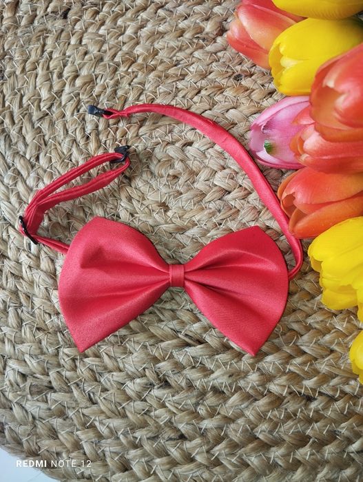 NOWA Mucha dla chłopca muszka regulowana saynowa dla mężczyzny pod szy