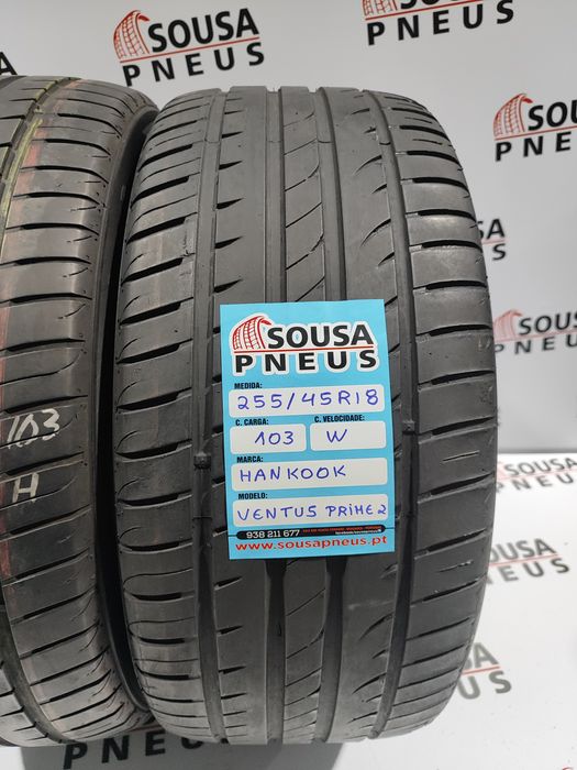 2 pneus semi novos 255-45R18 Hankook 103w - Oferta dos Portes