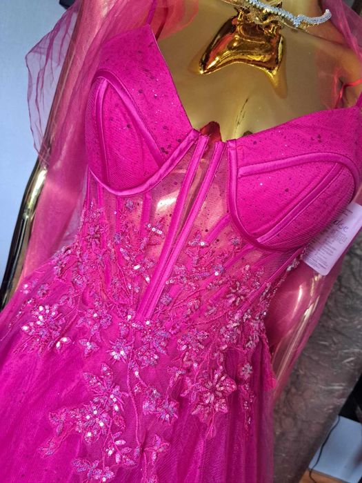 Wyprzedaż!Suknia na studniówkę, bal Paradise  FuchsiaR36 Polski producent