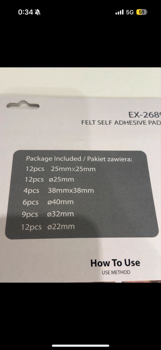 Antypoślizgowe podkładki meblowe - 55 elementów