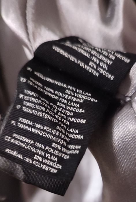 Płaszcz kurtka wełna H&M XS 34 S