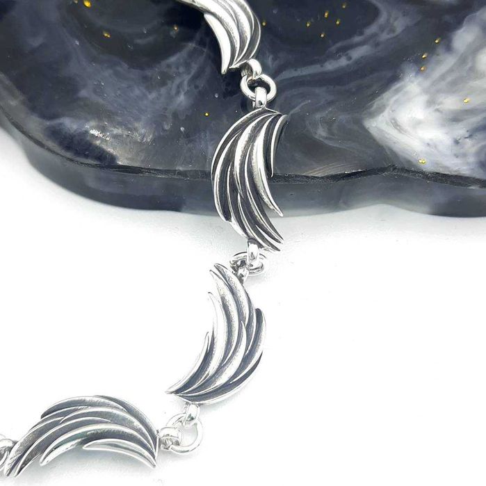 Bransoletka srebrna 925 skrzydła NOWA