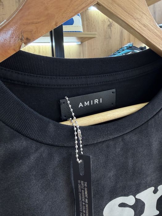 Футболка AMIRI “Easy Money Baby” Faded Black Off White