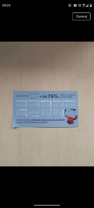 Naklejki Auchan smeg