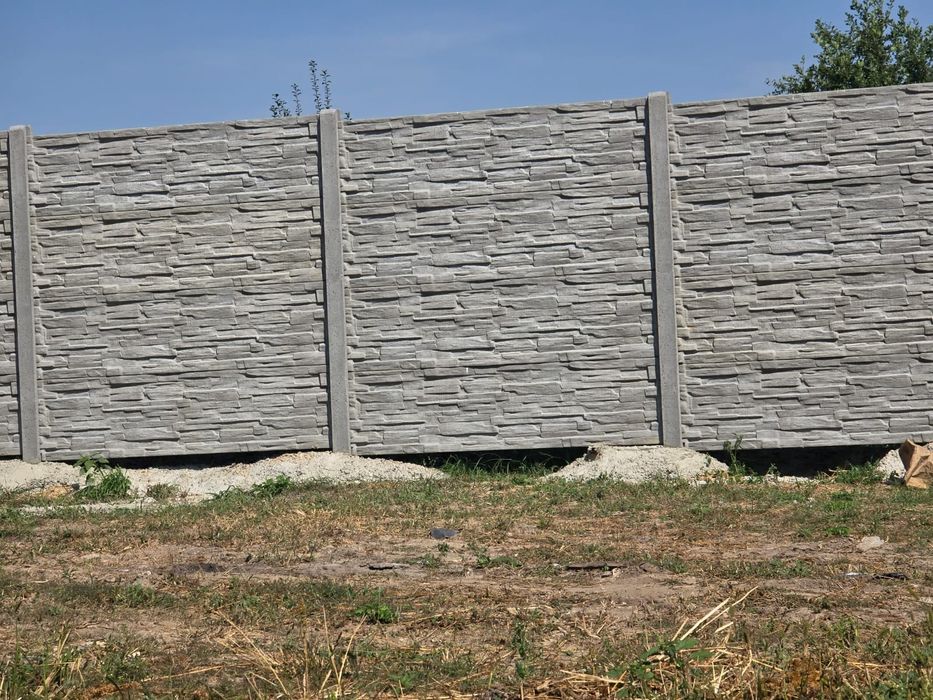 Ogrodzenie betonowe Płot na 4 pełne płyty