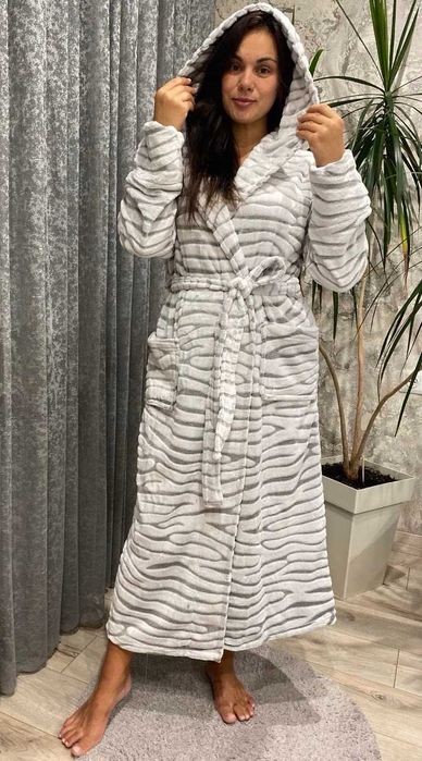 Женский махровый халат двойная махра / Женский халат на запах XL-6XL