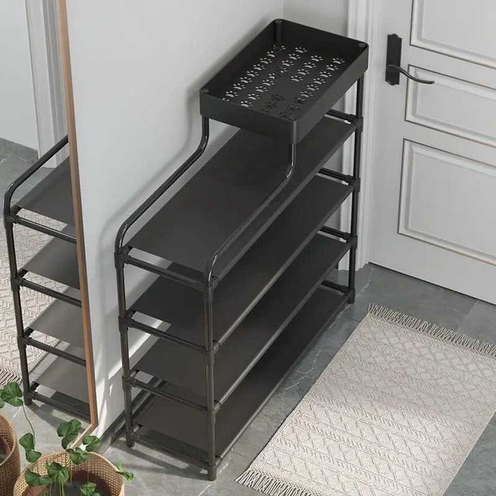 Полиця для взуття стелаж металевий органайзер Полка для обуви стеллаж