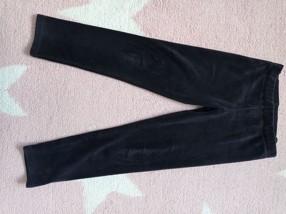 Ciepłe spodnie welurowe dziewczynka h&M 110