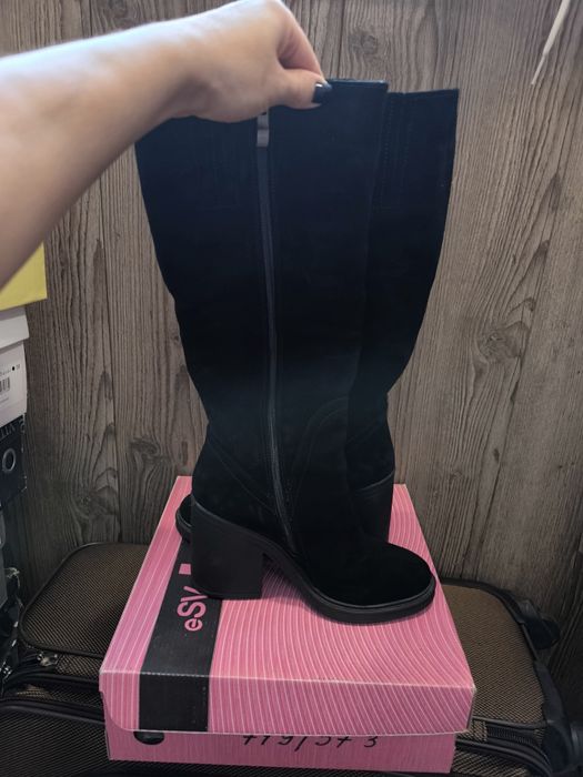 Зимние замшевые сапоги 37 размер