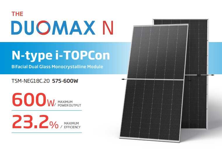 Módulo Trina 595W NEG18C.20 Bifacial