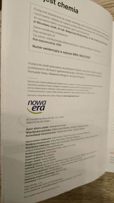 To jest chemia 2, Edycja 2024, Nowa Era