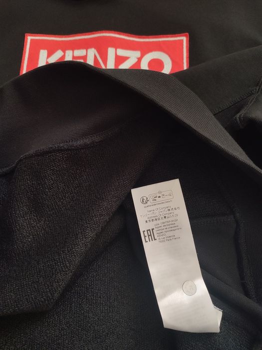 Худі KENZO Paris black big logo luxury item oversized fit (Розмір L)