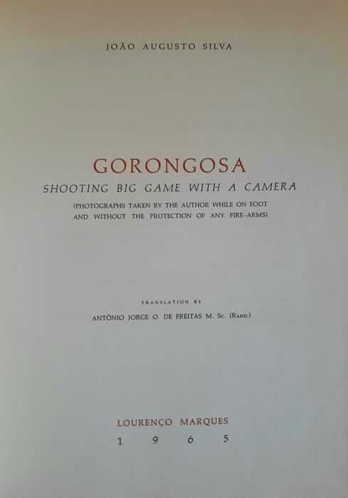 Fotografias fauna do parque da Gorongosa Moçambique 1965 Raro