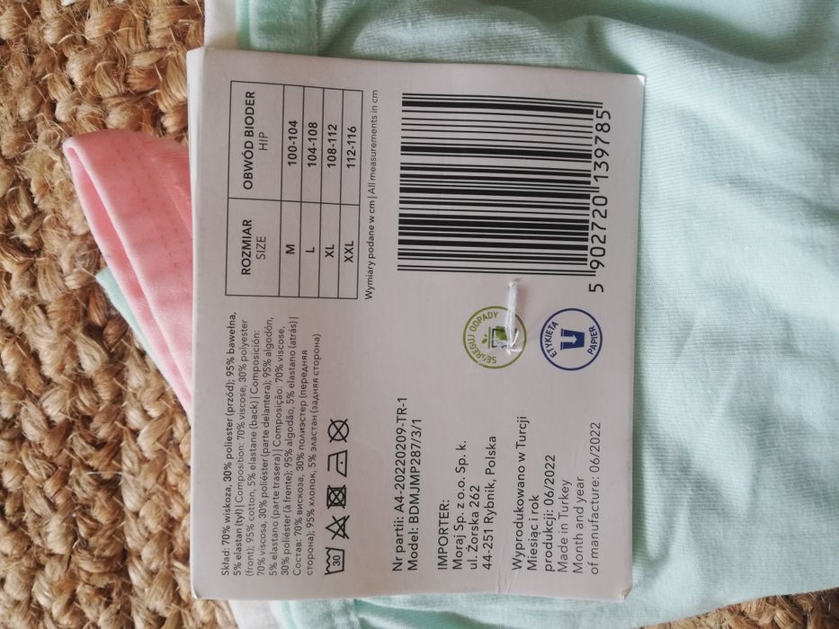 Nowe figi majtki damskie rozmiar L wysoki stan bielizna na codzień