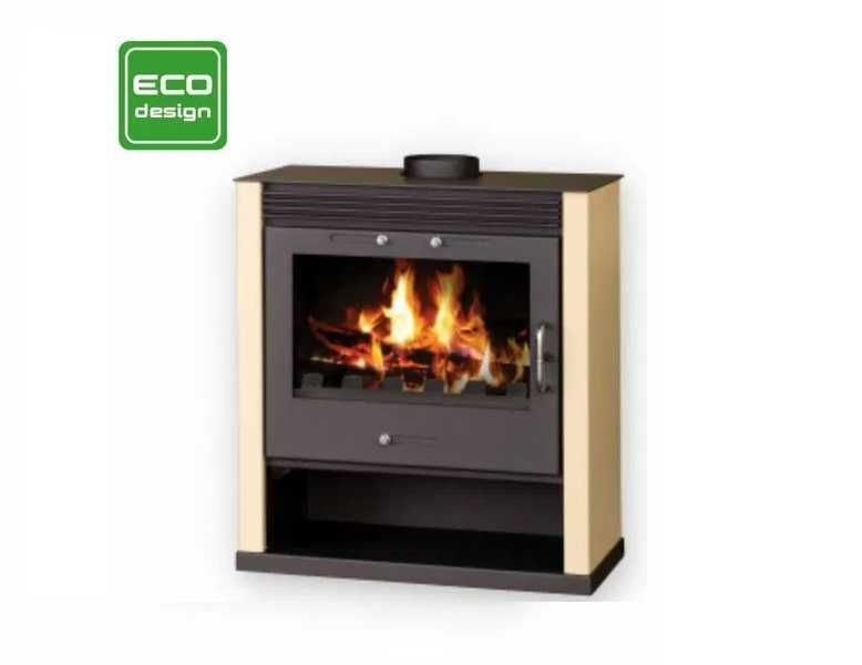 Piecyk piec kominek z płaszczem wodnym Rubin B* Ivory 13 kW