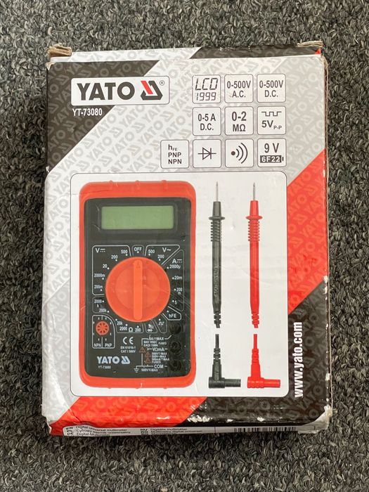 Новый цифровой мультиметр YATO YT-73080 тестер (в упаковке)