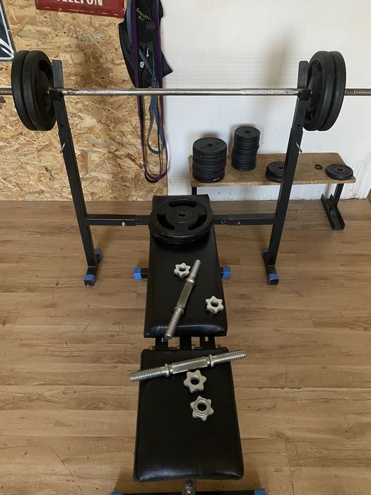 Obciarzenie lawka gryf hantle
