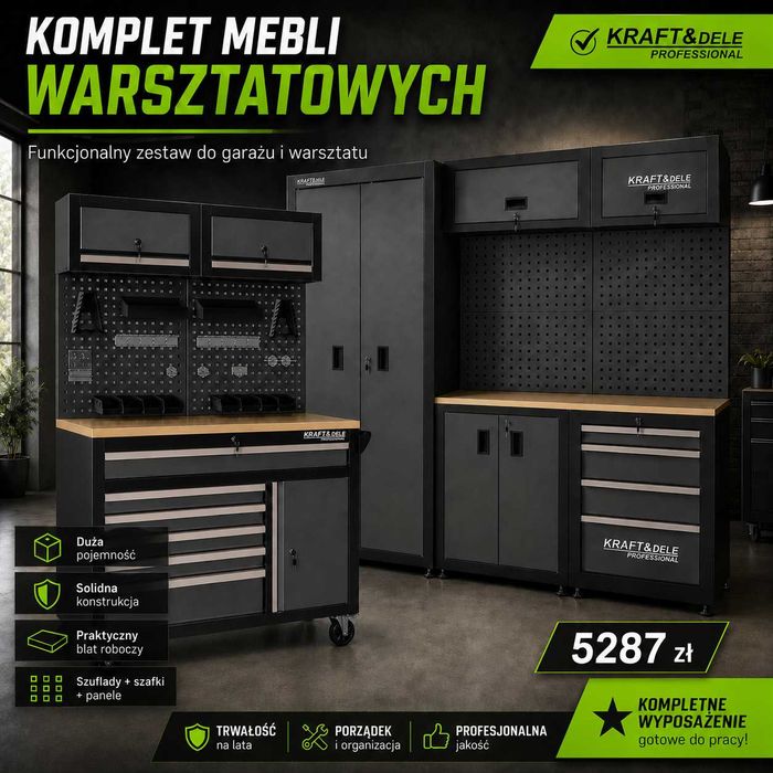 Komplet Mebli Warsztatowych KRAFT&DELE KD5862 + KD5864 | PROFESJONALNE WYPOSAŻENIE WARSZTATU Super cena Możliwe Raty Leasing