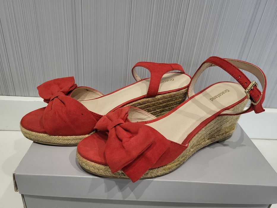 Espadryle  na koturnie, rozmiar. 38
