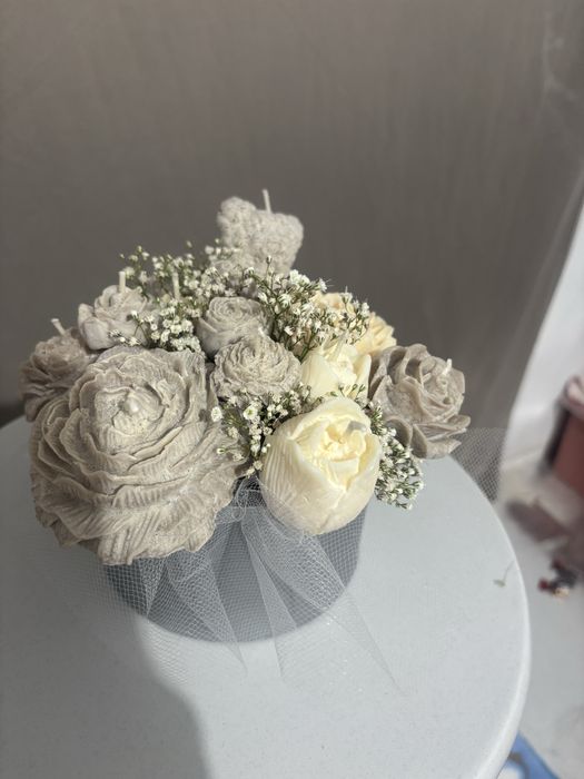 Flower box ze świec sojowych