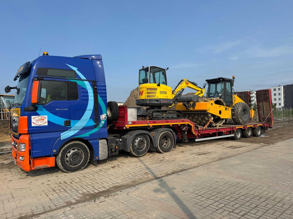 Transport niskopodwoziowy maszyn i koparek transport maszyn Poznań
