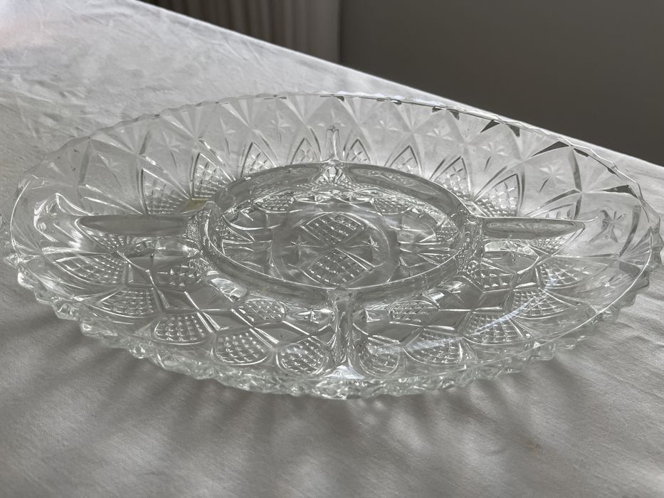 Conjunto 2 tacas de fruta e 2 tacas de apetitivos em vidro de 4 pecas