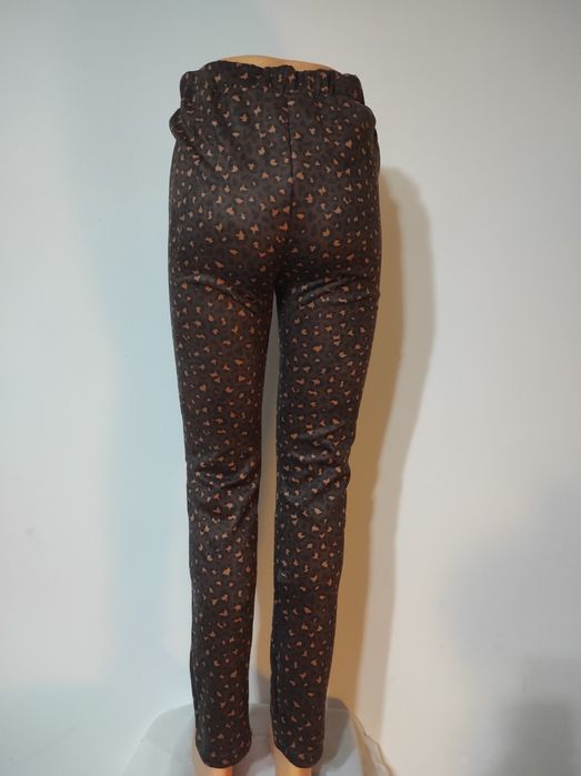 NOWE Grubsze damskie legginsy panterka rozmiar S