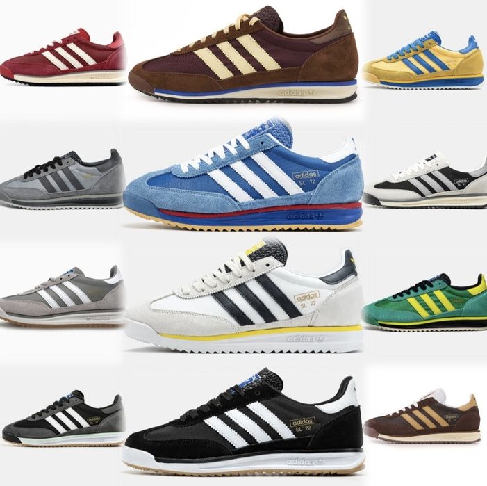 р40-45 Кросівки Adidas Sl 72 Blue Black Brown White Yellow Green