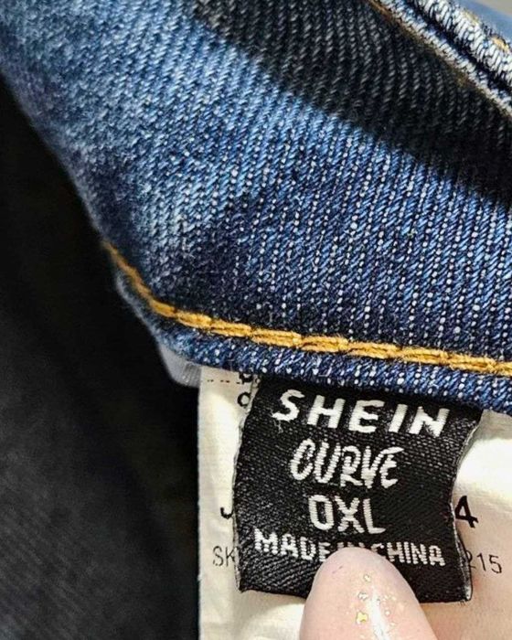 Джинсовая длинная юбка с разрезом SHEIN Curve, р. XL/2XL