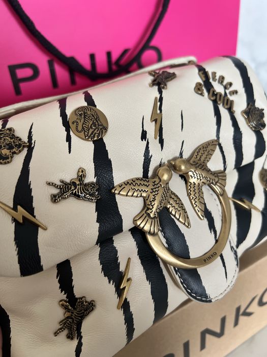 Pinko bag torebka zebra napy bezowa jak nowa