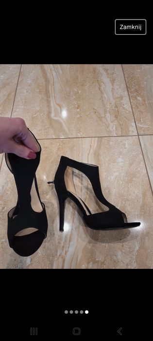 Seksowne sandały na szpilce