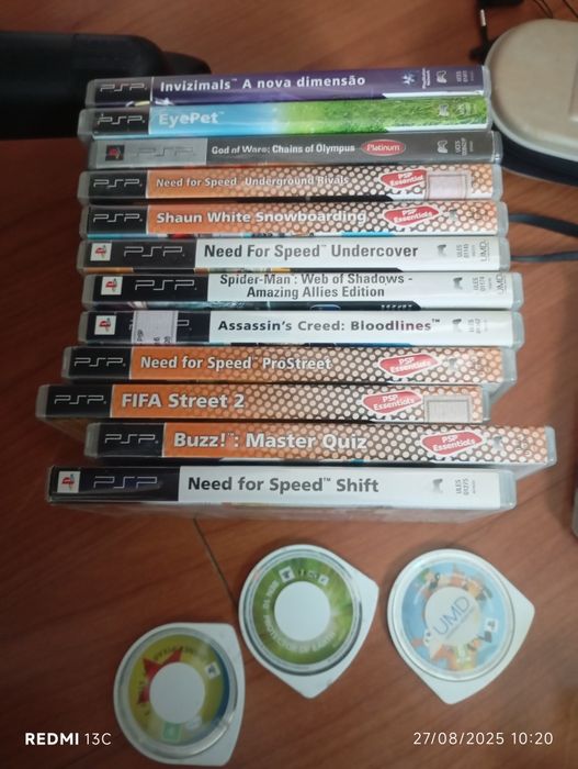 psp com jogos e acessórios
