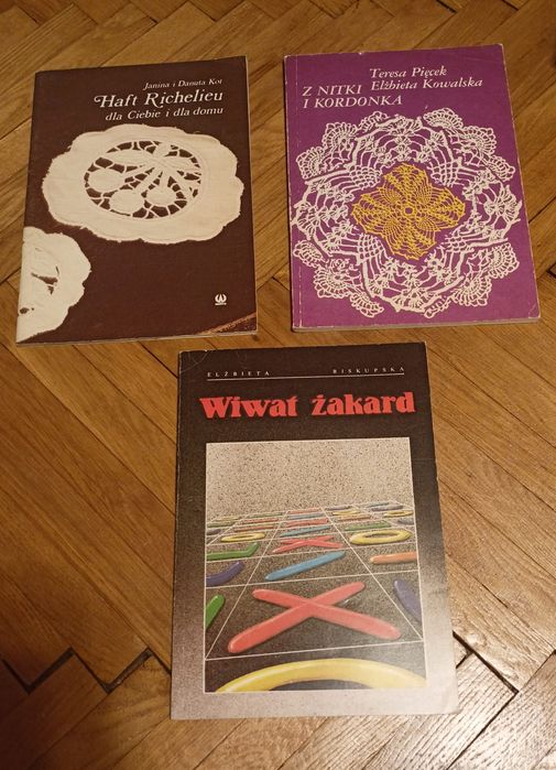 3 Książki Z Nitki I Kordonka,Wiwat Żakard,Haft Richelieu 
2.Wiwat Żak