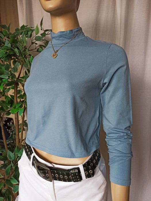 Sg Top crop krótka bluzka rozm 38 , M H&M pół golf 38 , M