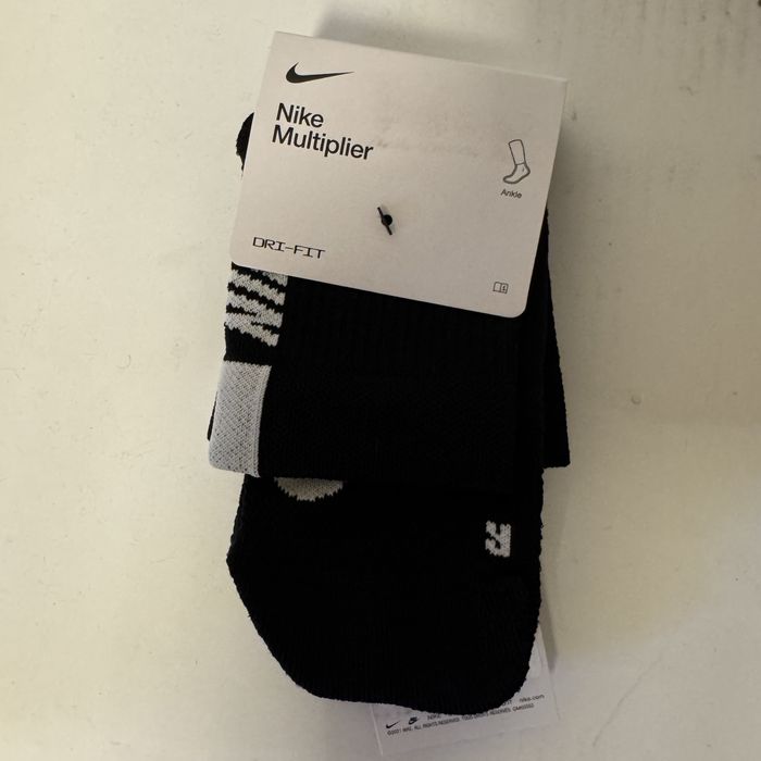 Носки унисекс Nike U Nk Mltplier Ankle (2 пары) Black SX7556-010