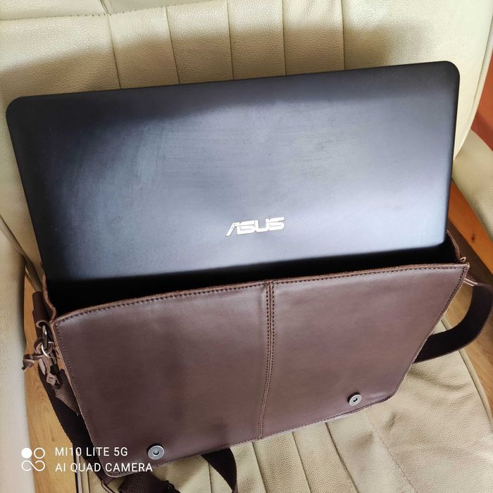 Torba skórzana na laptopa brązowa, nowa, PIER ONE