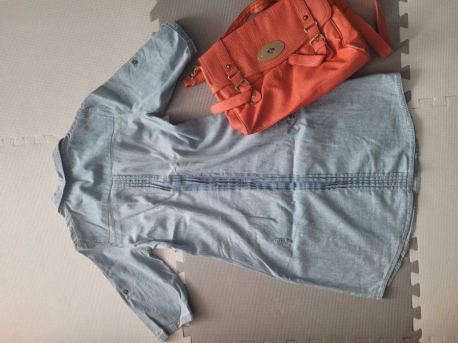 Jeansowa sukienka + torebka gratis